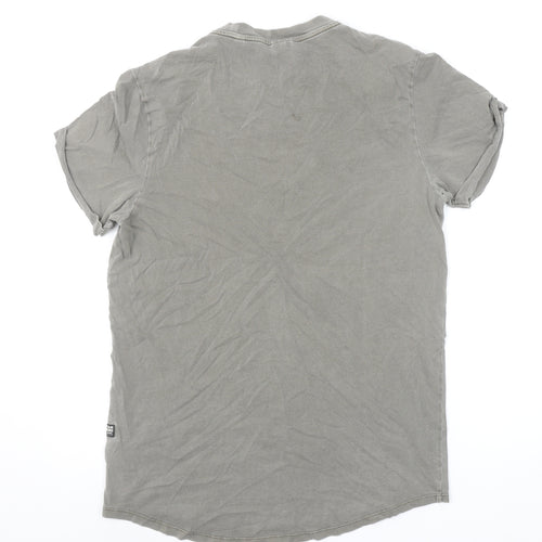 G-Star RAW Men’s Grey Short Sleeve Crew Neck Cotton T-Shirt M
