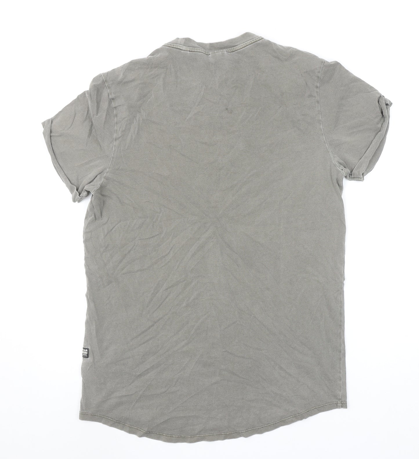 G-Star RAW Men’s Grey Short Sleeve Crew Neck Cotton T-Shirt M