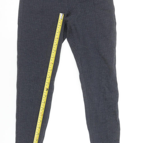 Marks and Spencer Women Navy Size 8 Short Herringbone Ankle Leggings