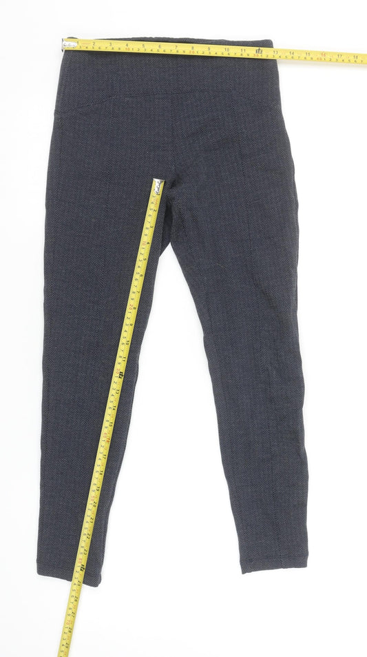 Marks and Spencer Women Navy Size 8 Short Herringbone Ankle Leggings