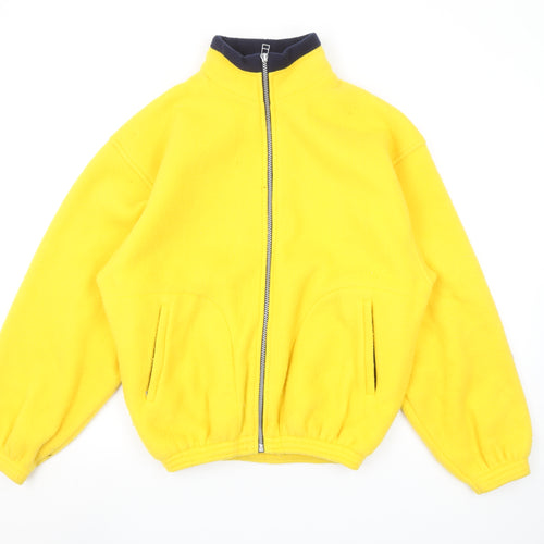 Antartex Womens Yellow Fleece Full Zip Outdoor Jacket Size S