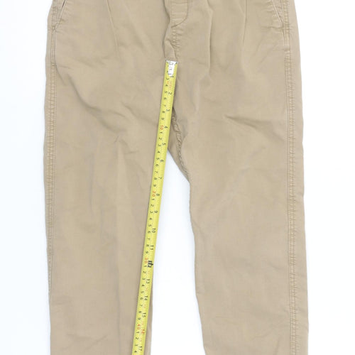 Bershka Women’s Beige Cotton Jogger Trousers Size 6