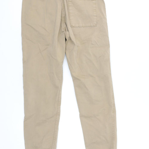 Bershka Women’s Beige Cotton Jogger Trousers Size 6
