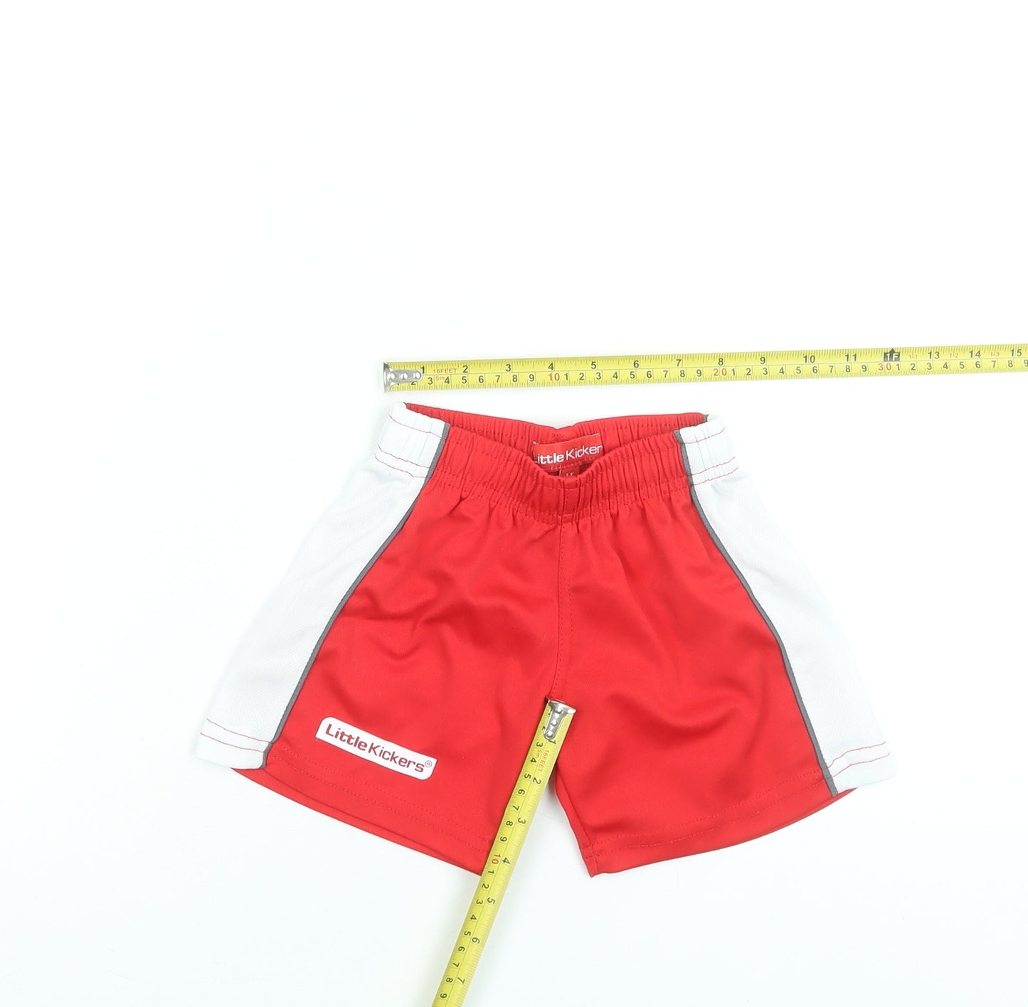 Little Kickers Boys Red Athletic Shorts Size LK Polyester Elastic Waist