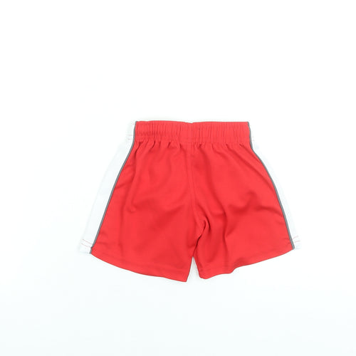 Little Kickers Boys Red Athletic Shorts Size LK Polyester Elastic Waist