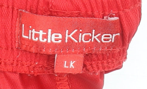 Little Kickers Boys Red Athletic Shorts Size LK Polyester Elastic Waist