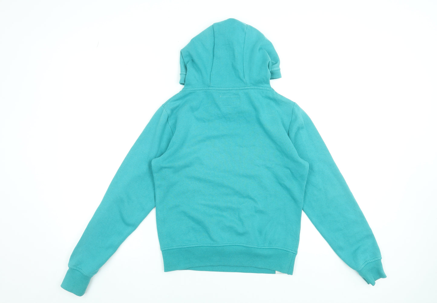 Henleys Girls Blue Pullover Hoodie Size L Graphic Print Cotton Blend