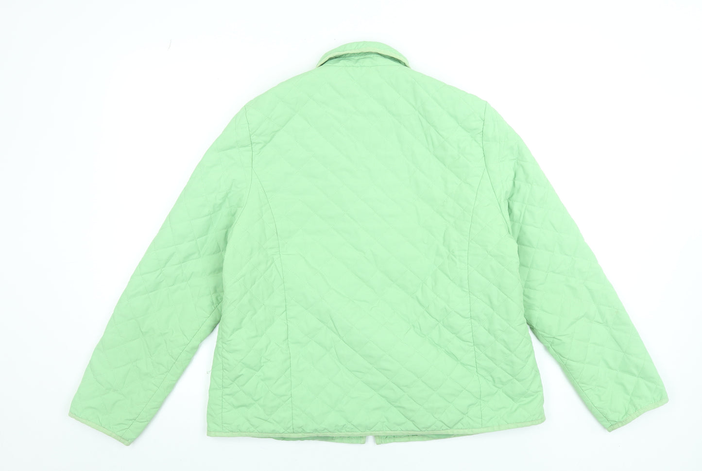 Clodagh Gallagher Women's Green Quilted Mid-Length Jacket Size 14