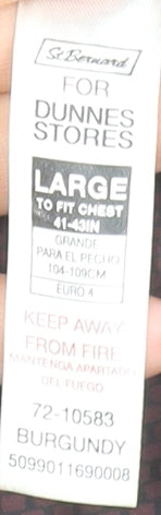 St. Bernard Men's Brown Quilted Polyester Mid-Length Jacket L