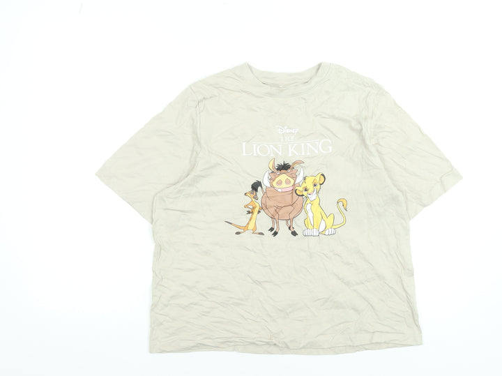 Disney Women’s Beige Lion King Graphic Cotton T-Shirt Size M 12-14