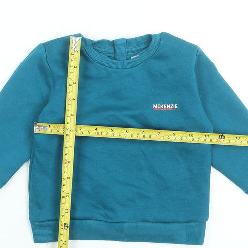 McKenzie Blue Long Sleeve Pullover T-Shirt 18-24 Months Unisex Classic
