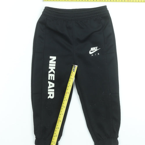 Nike Boys Black Jogger Trousers 2 Years Polyester Sportswear