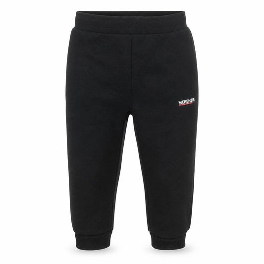 Front view of McKenzie unisex baby black jogger sweatpants 18-24 months casual fleece