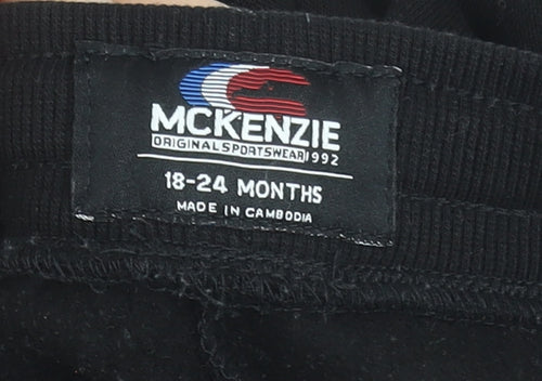 McKenzie Unisex Baby Black Jogger Sweatpants 18-24 Months Casual Fleece