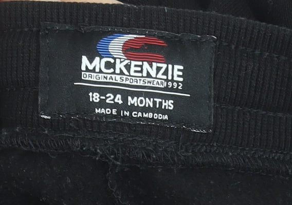 McKenzie Unisex Baby Black Jogger Sweatpants 18-24 Months Casual Fleece