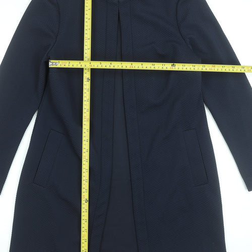 Dunnes Stores Women's Navy Blue Mid-Length Open Coat Size 8