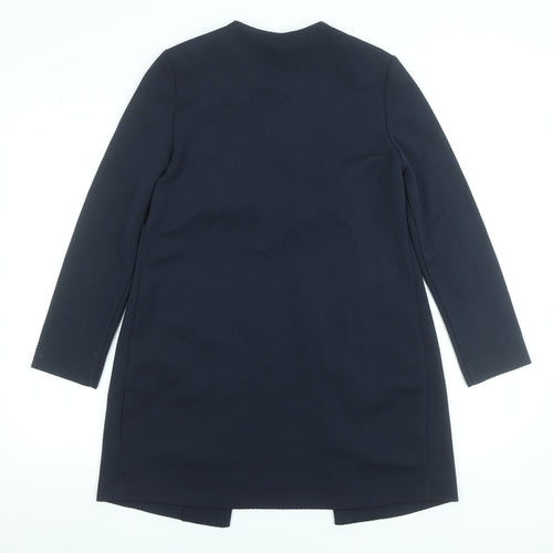 Dunnes Stores Women's Navy Blue Mid-Length Open Coat Size 8