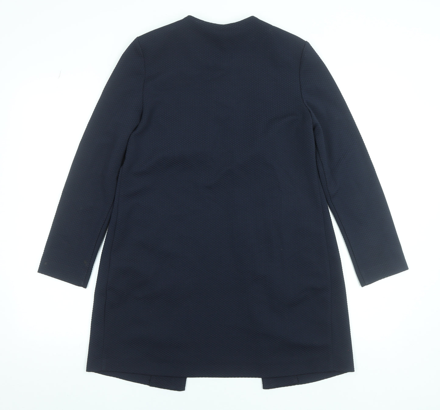 Dunnes Stores Women's Navy Blue Mid-Length Open Coat Size 8