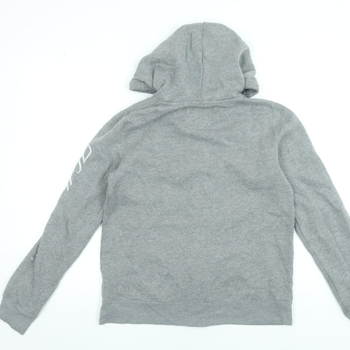 Hollister Womens Grey Full Zip Hoodie Small Cotton Blend Casual