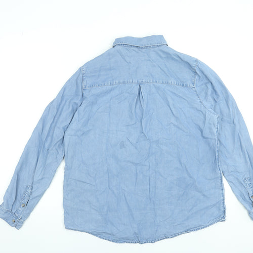 Dunnes Stores Women’s Blue Lyocell Denim Button-Up Shirt M