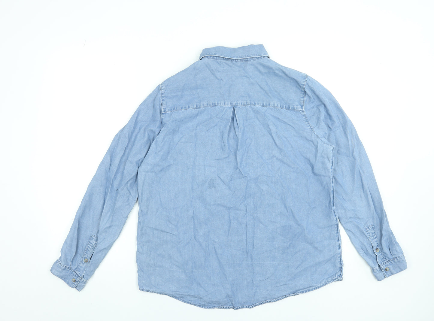 Dunnes Stores Women’s Blue Lyocell Denim Button-Up Shirt M