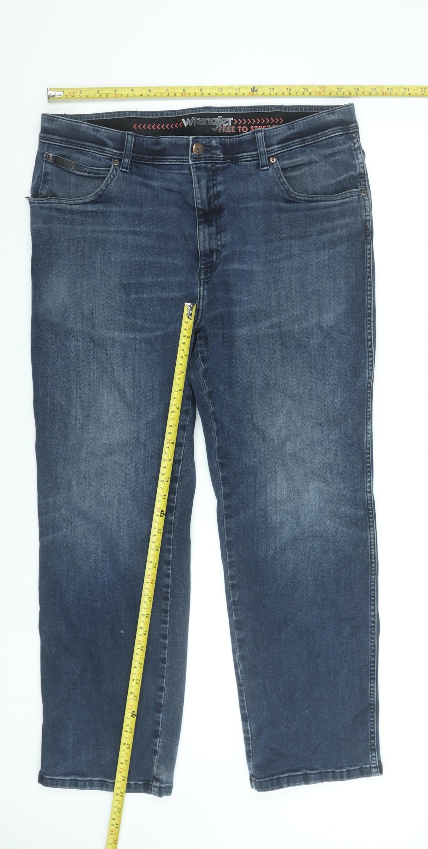 Wrangler Men's Blue Texas Straight Fit Jeans W38 L30 Denim