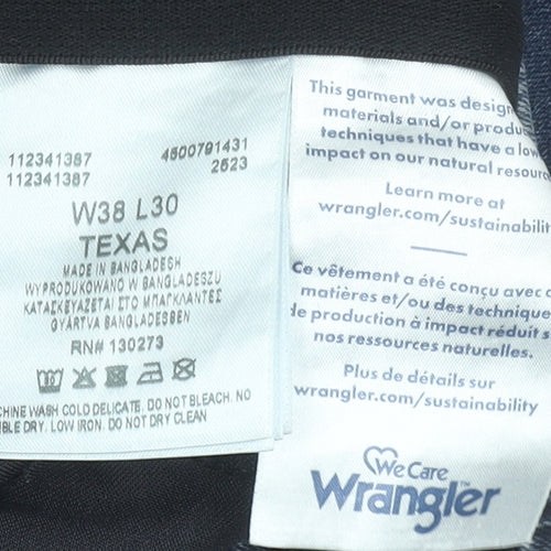 Wrangler Men's Blue Texas Straight Fit Jeans W38 L30 Denim