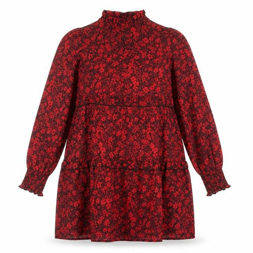 New Look Women's Red Floral Smock Mini Dress Size 8