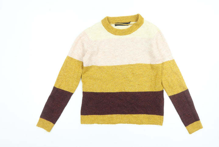 Vero Moda Womens Multicoloured XS Crew Neck Striped Pullover Jumper
