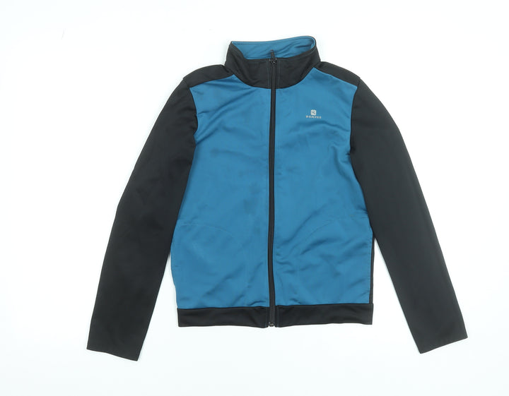 Domyos Boys Blue Track Jacket 12 Years Full Zip Lightweight Activewear