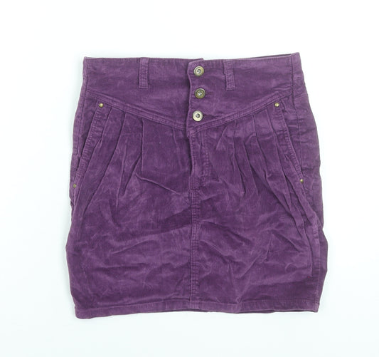 Vero Moda Women’s Purple Corduroy High Waist Mini Skirt Size 6