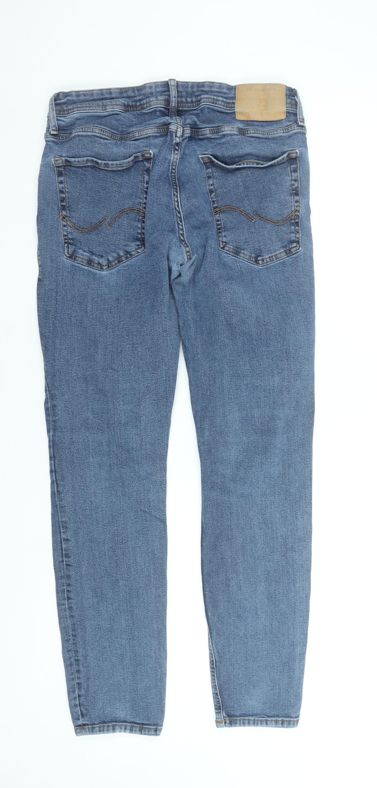 Jack & Jones Men's Blue Skinny Denim Jeans 36W 32L Slim Fit