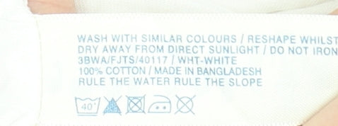 Fat Face Women’s White V-Neck 3/4 Sleeve Cotton T-Shirt Size 6