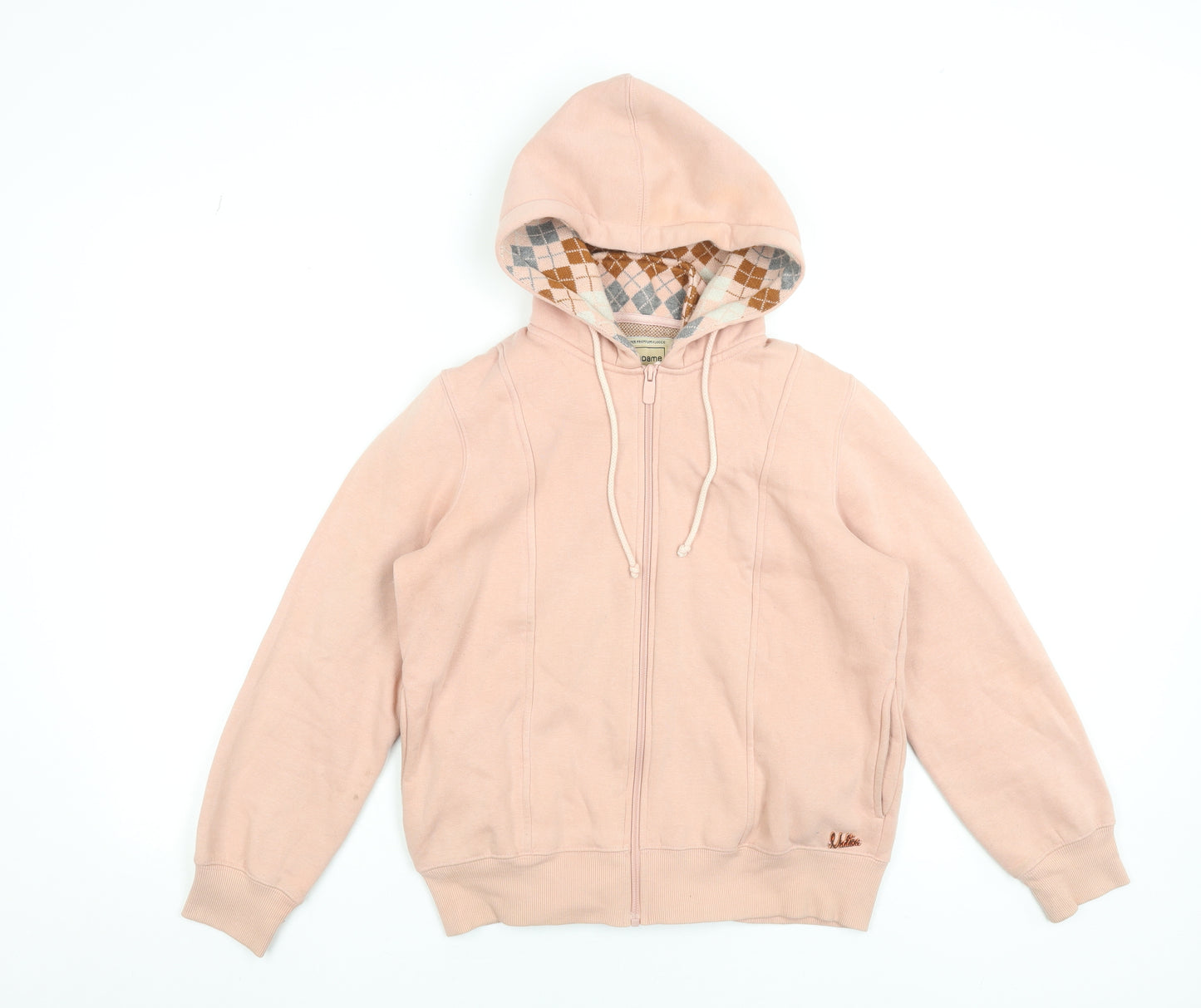 Madame Women Pink Full Zip Hoodie Medium Super Premium Fleece