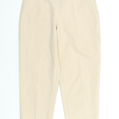 ZARA Women’s Beige High Waist Chino Trousers Size S