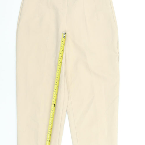 ZARA Women’s Beige High Waist Chino Trousers Size S