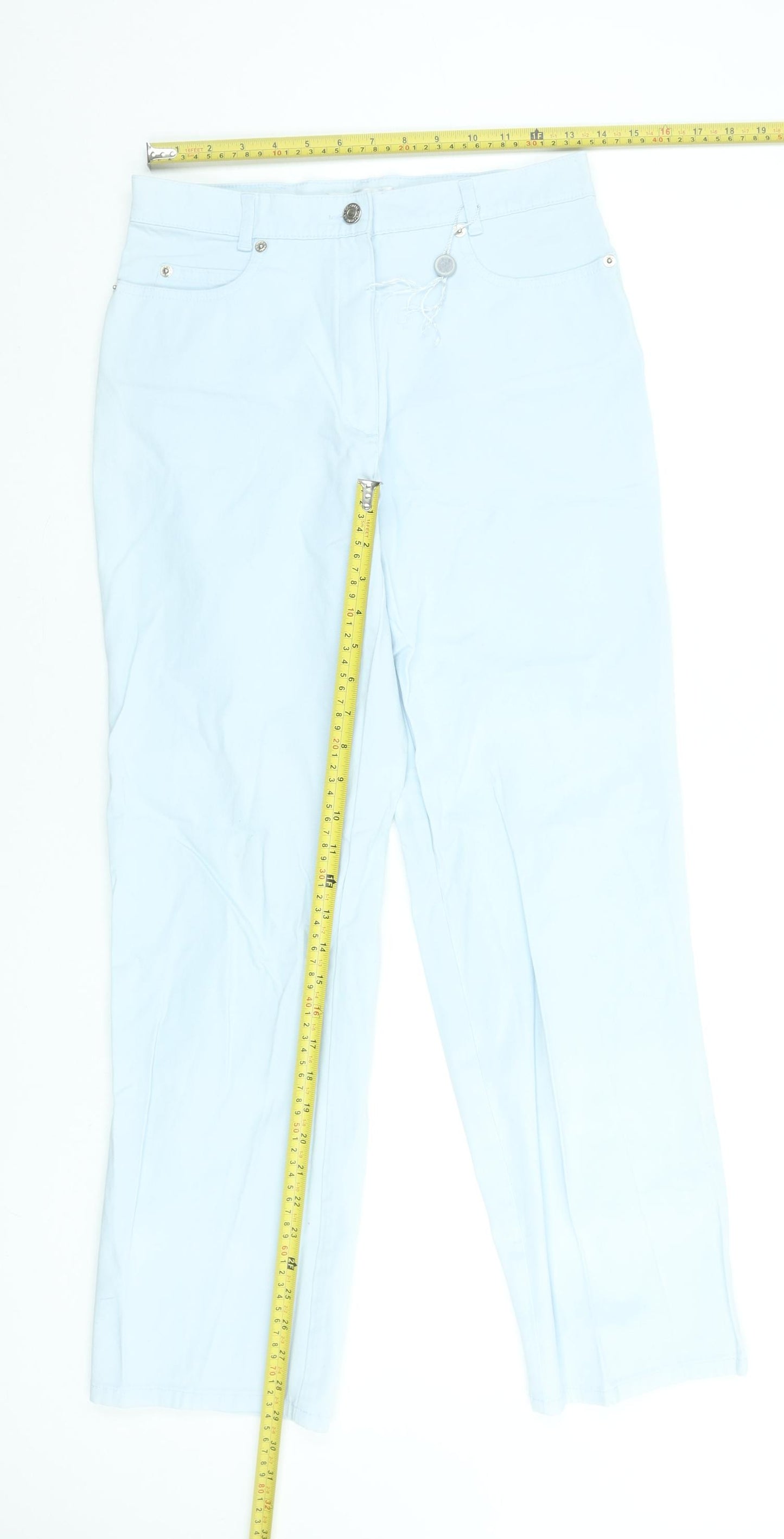 Lady Augusta Women's Blue Straight Stretch Jeans Size 14
