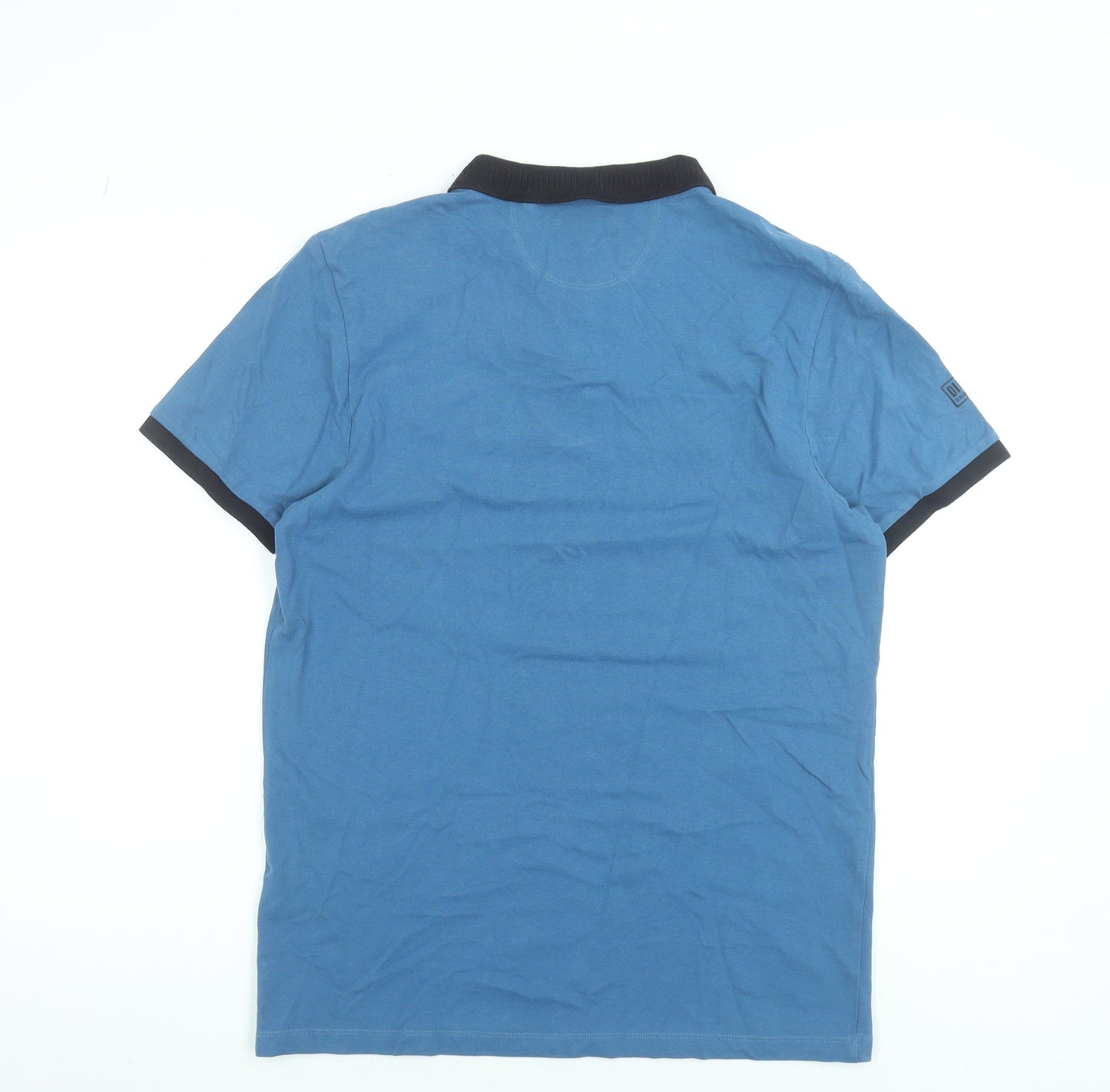 Diesel Men's Blue XL Cotton Polo Shirt Short Sleeve