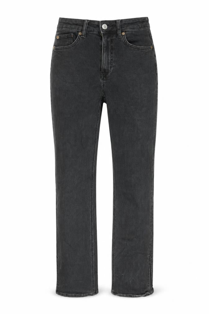 H&M Womens Black High Rise Straight Jeans Size 10 Slim Fit