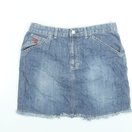 Tommy Hilfiger Women Blue Denim Short Skirt Size 6 Casual Style