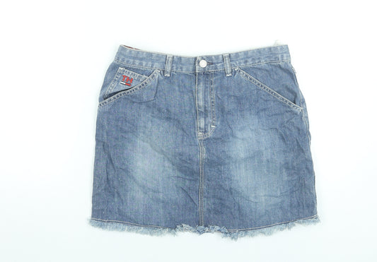Tommy Hilfiger Women Blue Denim Short Skirt Size 6 Casual Style