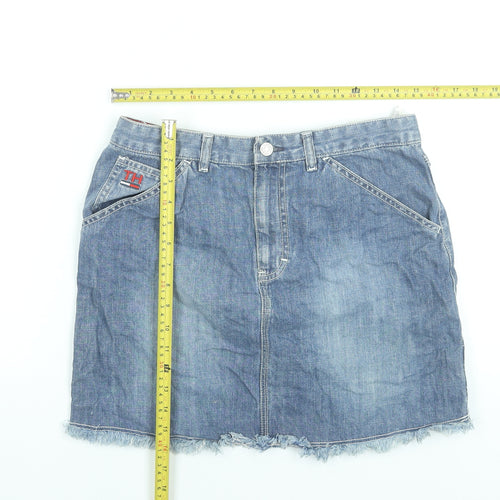 Tommy Hilfiger Women Blue Denim Short Skirt Size 6 Casual Style