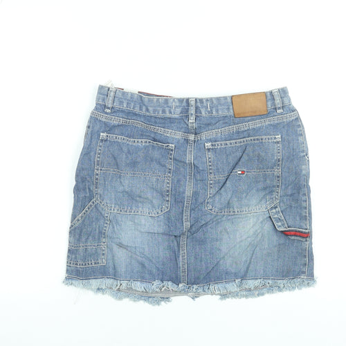 Tommy Hilfiger Women Blue Denim Short Skirt Size 6 Casual Style