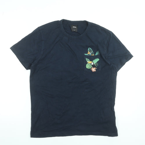 Burton Menswear London Men's Blue Tropical Pocket T-Shirt M