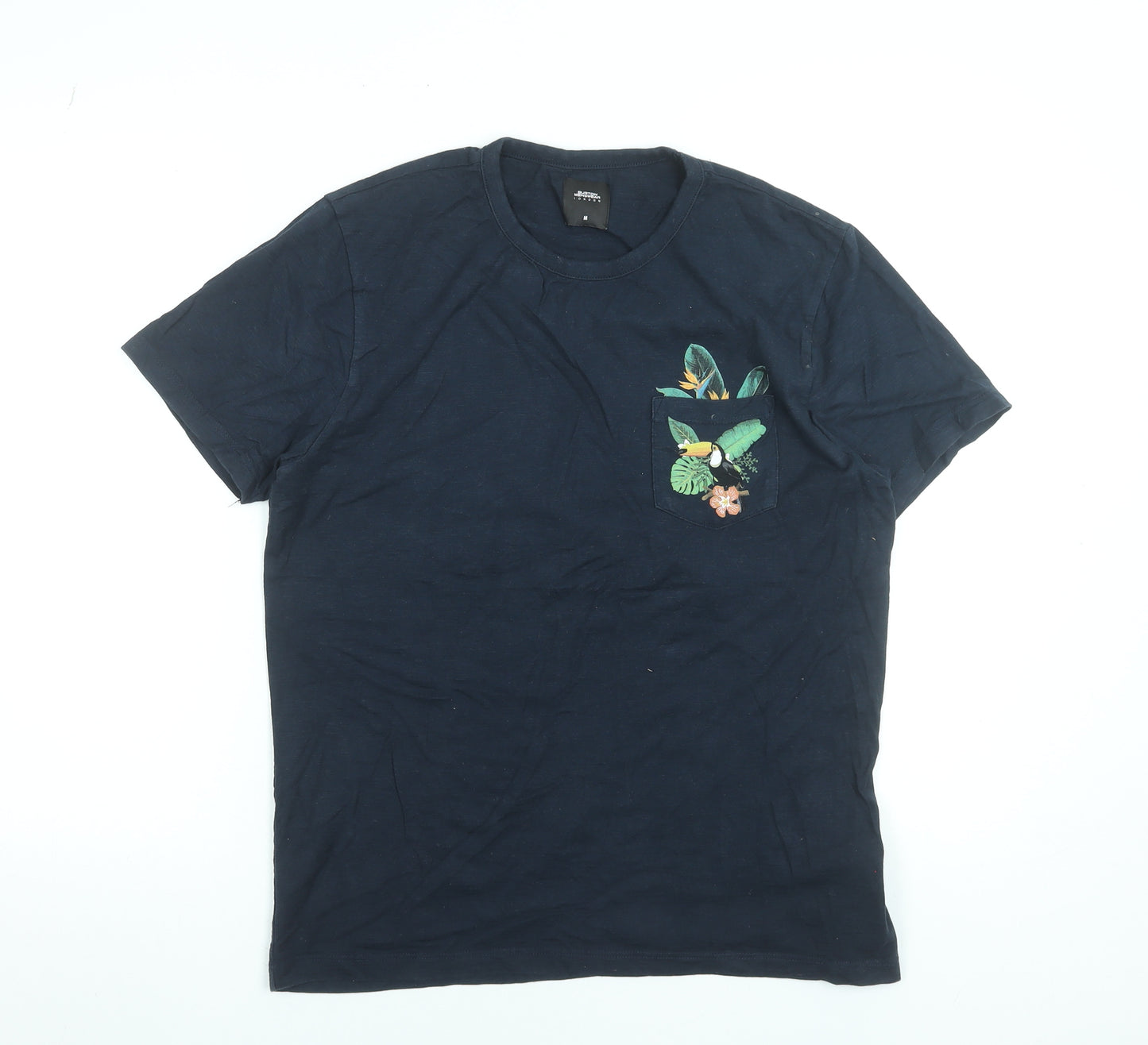 Burton Menswear London Men's Blue Tropical Pocket T-Shirt M