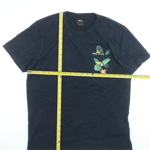 Burton Menswear London Men's Blue Tropical Pocket T-Shirt M