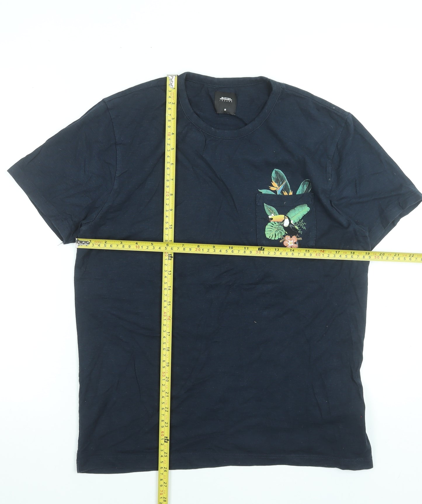 Burton Menswear London Men's Blue Tropical Pocket T-Shirt M