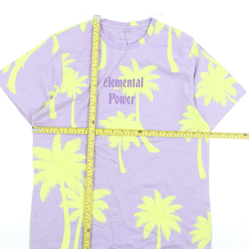 Primark Men’s Purple Palm Tree Graphic T-Shirt Size S