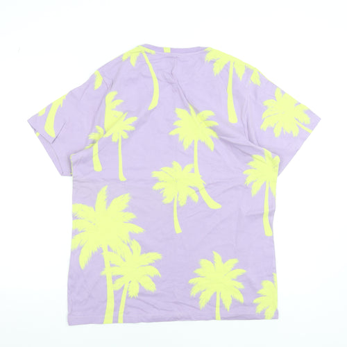 Primark Men’s Purple Palm Tree Graphic T-Shirt Size S