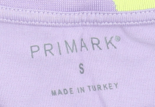 Primark Men’s Purple Palm Tree Graphic T-Shirt Size S